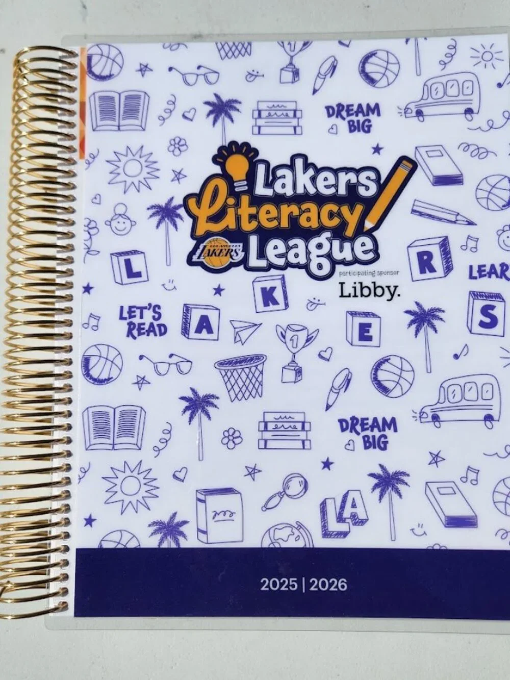 NEW Lakers Academic School Planner Calendar Organizer 2025-2026 Weekly Monthly T